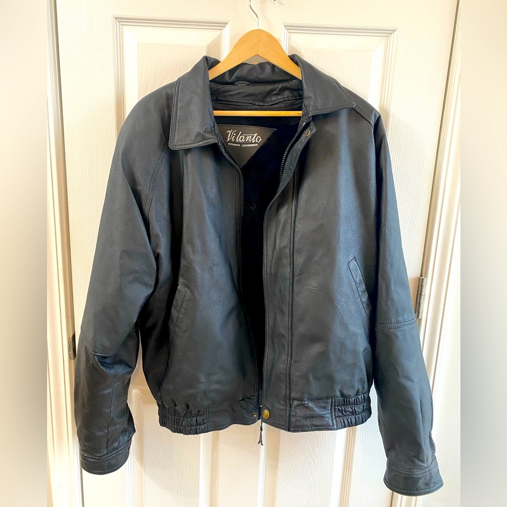 VILANTO Authentic leatherwear Men’s Bomber Jacket size 2XL excellent condition